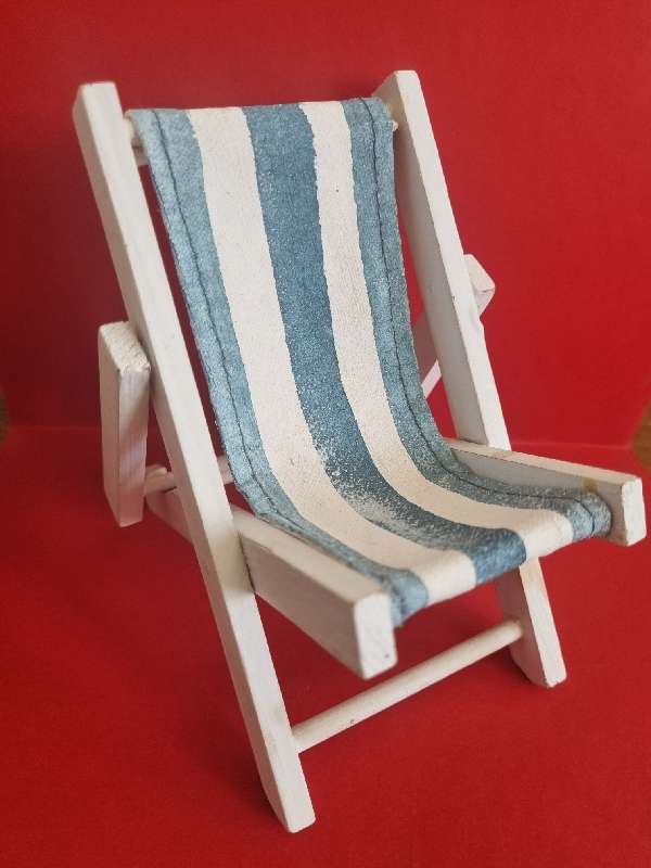 Wooden Barbie doll beach chair