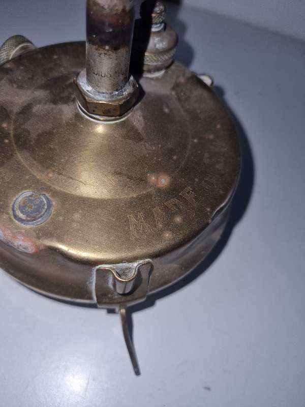 Optimus No. 96 brass stove - Made in Sweden - Missing parts - Selling as is for parts or restoration