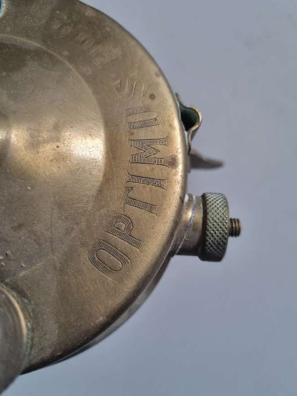 Optimus No. 96 brass stove - Made in Sweden - Missing parts - Selling as is for parts or restoration