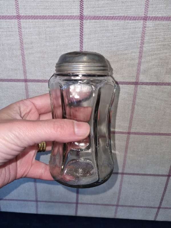 Vintage Glass Cinnamon Sugar Shaker - Height - 12.5cm
