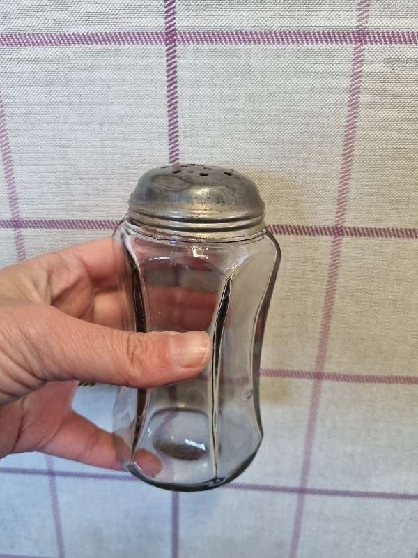 Vintage Glass Cinnamon Sugar Shaker - Height - 12.5cm