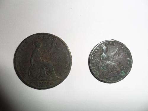 Penny - George IV - 2 x coins - 1825 & 1826