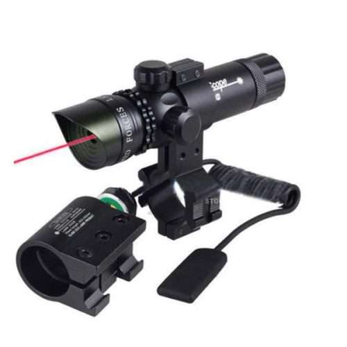 Remote Control Adjusted Red Laser Scope 2 Mounts 625-660nm