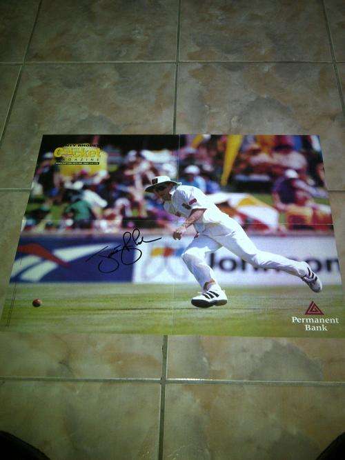 ** JONTY RHODES SIGNED POSTER **