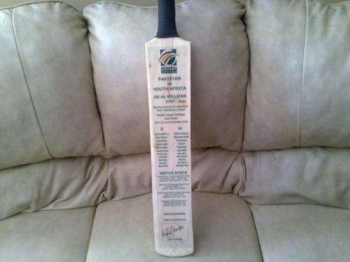 SIGNED BAT ** SA HIGHEST TEST SCORE 278 ** DE VILLIERS