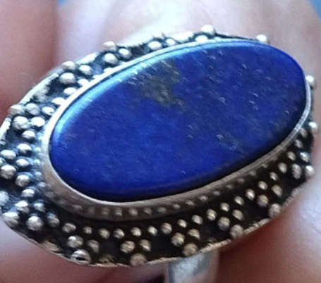Vintage Blue Genuine Lapis Lazuli Ring