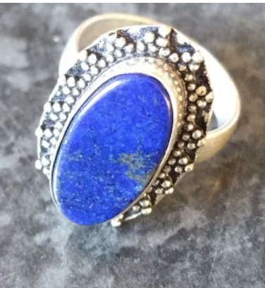 Vintage Blue Genuine Lapis Lazuli Ring