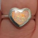 Sterling silver Ring With Opal inside