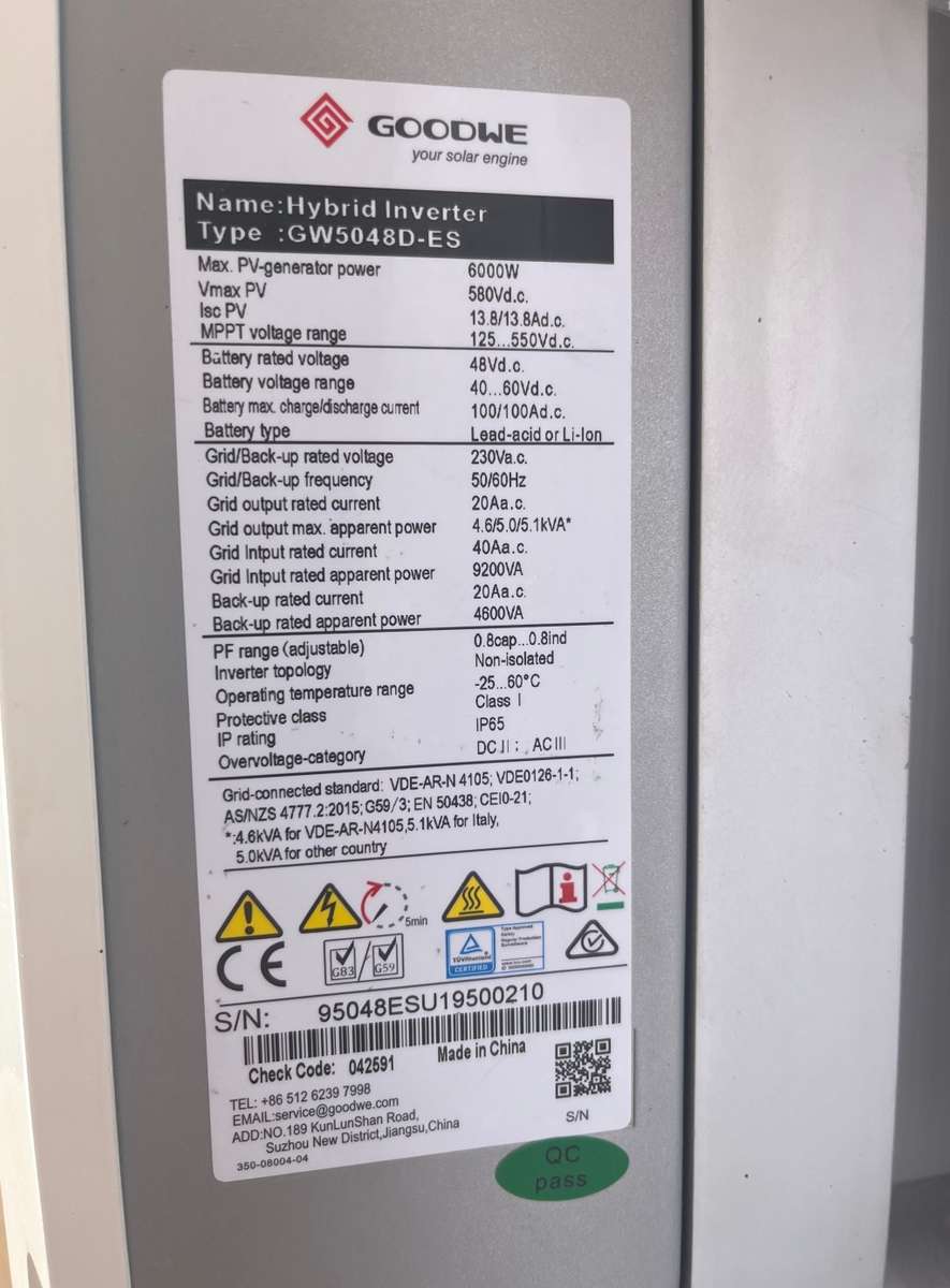 Excellent quality GoodWe Hybrid Inverter - 4.6kW