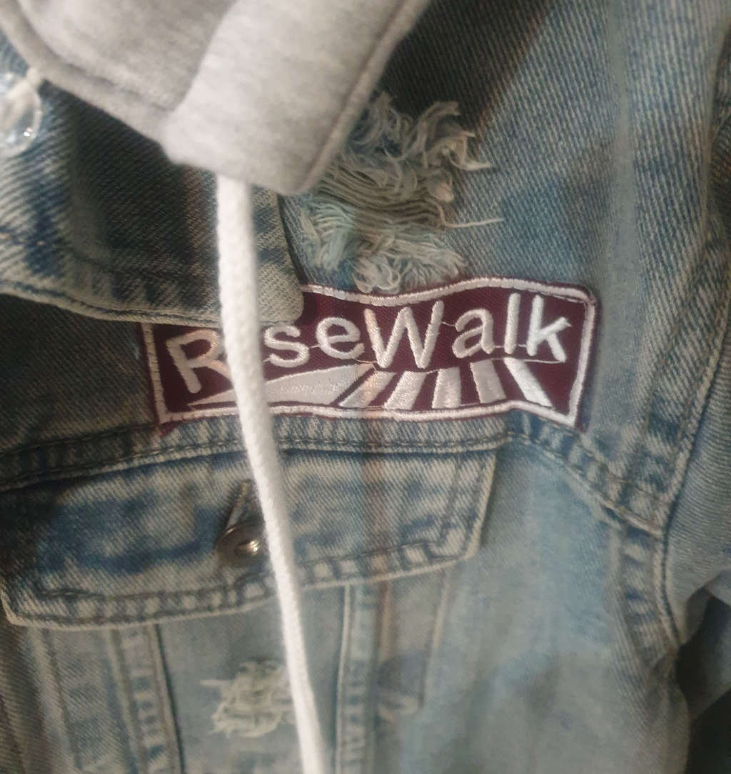 An Amazing designer denim jacket with detachable hood.