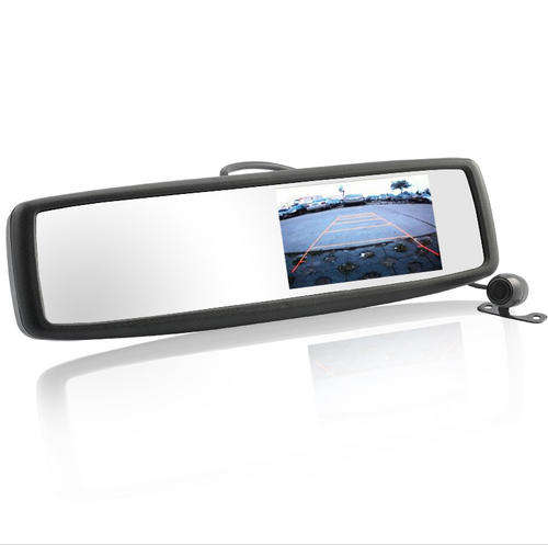 Car Rearview Mirror with Built-in 4.3 Inch Monitor and Camera