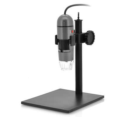 USB Digital Microscope - 600x Zoom, 8 LEDs, Height Adjustable Stand - K224