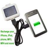Solar Battery Charger for iPhones, iPods, and USB Devices