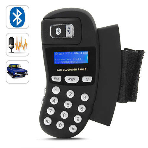Bluetooth Car Kit (Hands Free, Caller ID, FM Transmitter) - B16