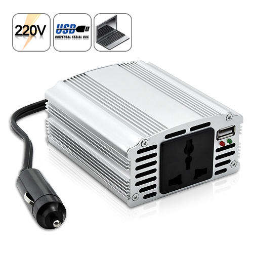 200W Power Inverter (12V DC to 220V AC + 5V USB Port) - A76