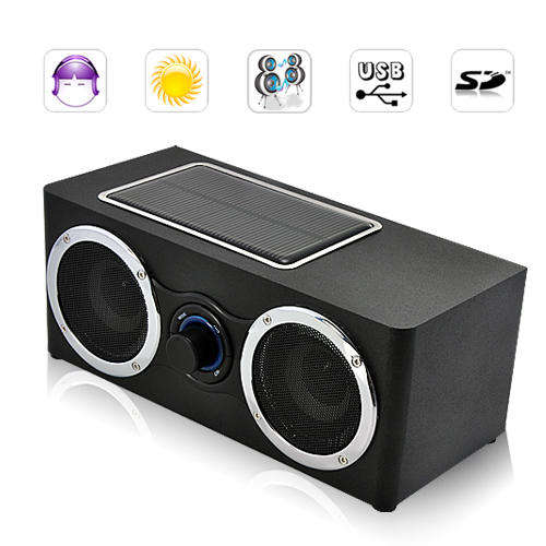 Super Boom Speaker with Solar Power + Charger + MP3 Player - S34