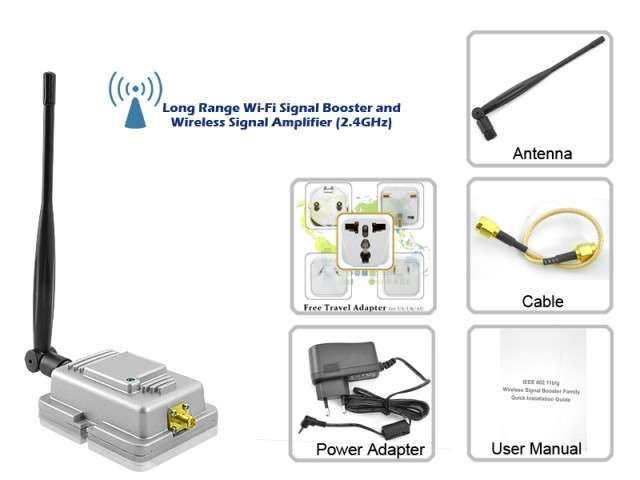 Wi-Fi Signal Booster and Wireless Signal Amplifier (2.4GHz) - K161