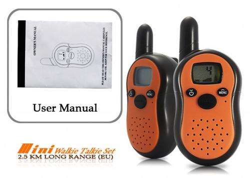 Mini Walkie Talkie Set - 2.5 KM Long Range - J67