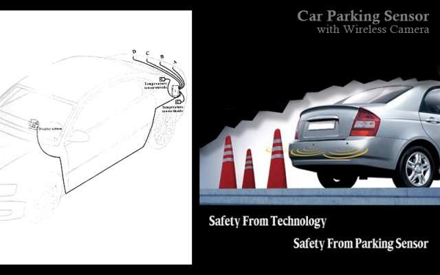 Car Parking Sensor with Wireless Camera (Complete Kit Edition) - A63 2Gen