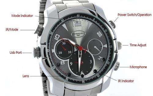 Vanadium Voyeur - 720P HD Spy Watch and DVR with Night Vision (8GB) - I174