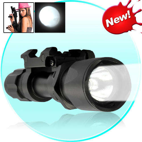 **REDUCED TO CLEAR** Tactical Flashlight for Rifles (Weaver Mount, Cree LED, 200 Lumens)-G371