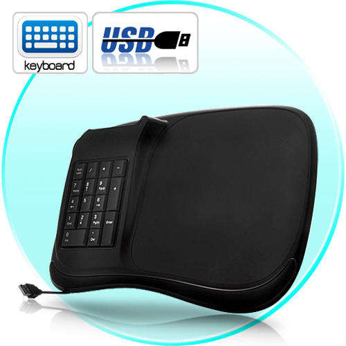 3-in-1 Numeric Keyboard Mouse Pad with 3-Port USB Hub - K182