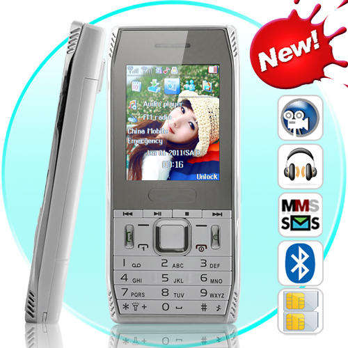 Kapital - Slim Bar Phone - White (Dual SIM, Worldwide Quadband GSM) - M262
