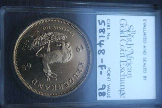 1968 KRUGER RAND 1 oz SAGCE Point 98 - *** FROSTED ****