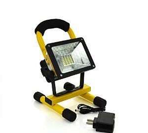 Rechargeable 10w LED Flood Light with Emergency STROBE (red and blue)