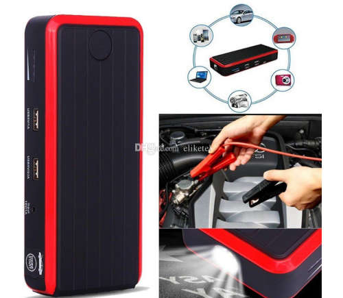 Automobile Multi-function Car Emergency Launcher Jump Starter T6 12000mAh Power Bank w/ LED Torch