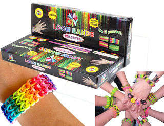 Rainbow Loom Kit With 600 Mixed Colored Rubber Bands Crafts DIY Gifts