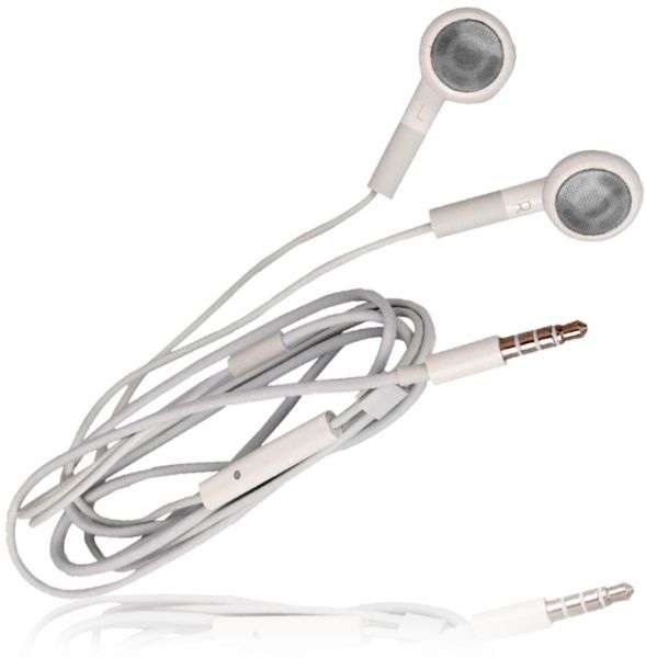 Stereo Earphone 800m with Mic White