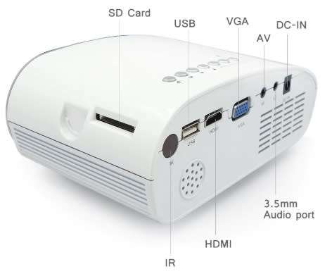Mini LED Projector Home Theater USB/VGA/HDMI