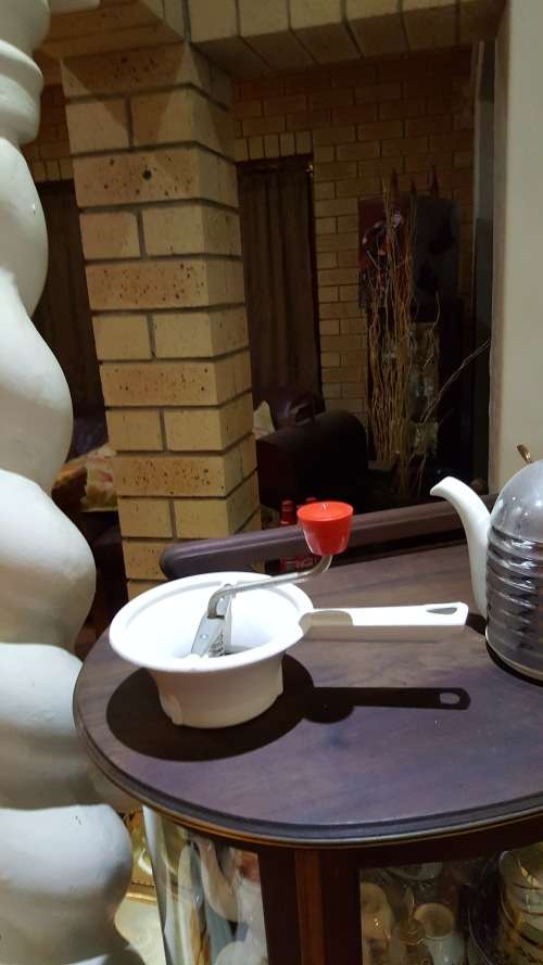 VINTAGE BABY FOOD MILL RED AND WHITE