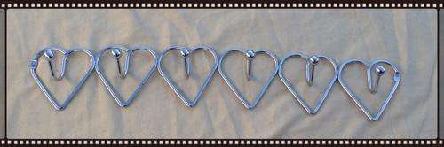 Heart shape hooks - ideal for hanging space behind a door or under a mirror