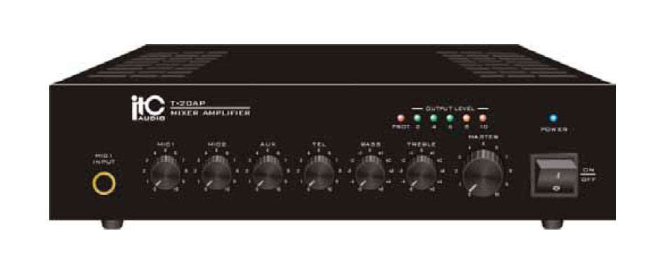 ITC T-2221 (CD/MP3 Player with AM/FM TUNER/USB/SD)  and T-40AP (Desktop Mixer Amplifier)