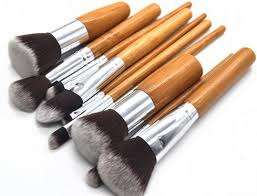 Makeup Brush Set Bamboo 10 pieces