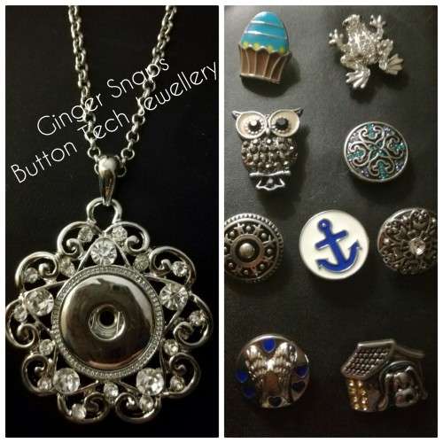 Ginger Snaps Button Tech - Antique Silver