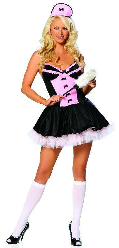 PINK AND BLACK MAID COSTUME Size M/L