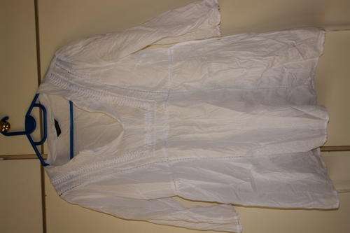 LADIES WHITE EMBROIDERED TOP - 14