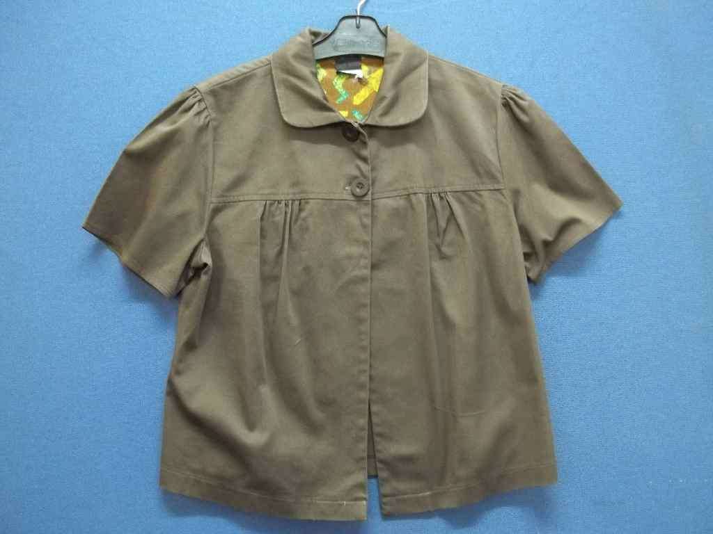 Cute chocolate brown cropped jacket - Size M