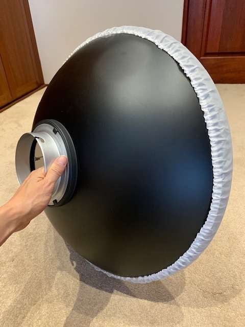 Falcon Eyes 56cm Beauty Dish (Interchangeable Mount) with Elinchrom Mount.