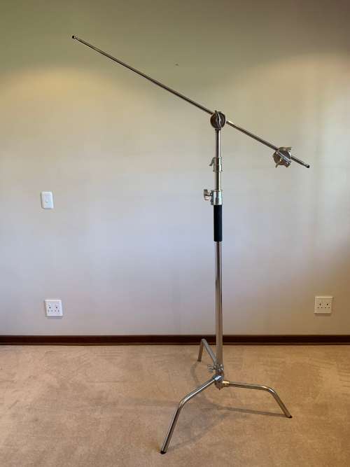 Heavy duty C stand with boom arm.