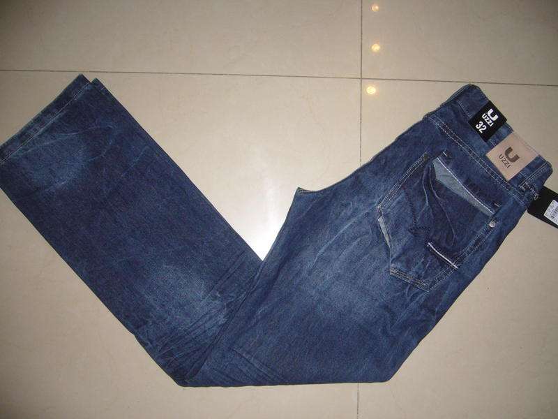 UZZI - DENIMS - SIZE 34 - JUST IN - INDIGO DARK WASHED -