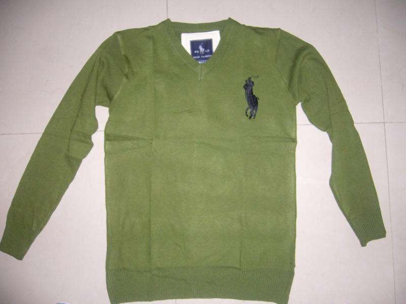 POLO - GREEN - V NECK KNIT - JUST IN - NEW - SIZE LARGE -