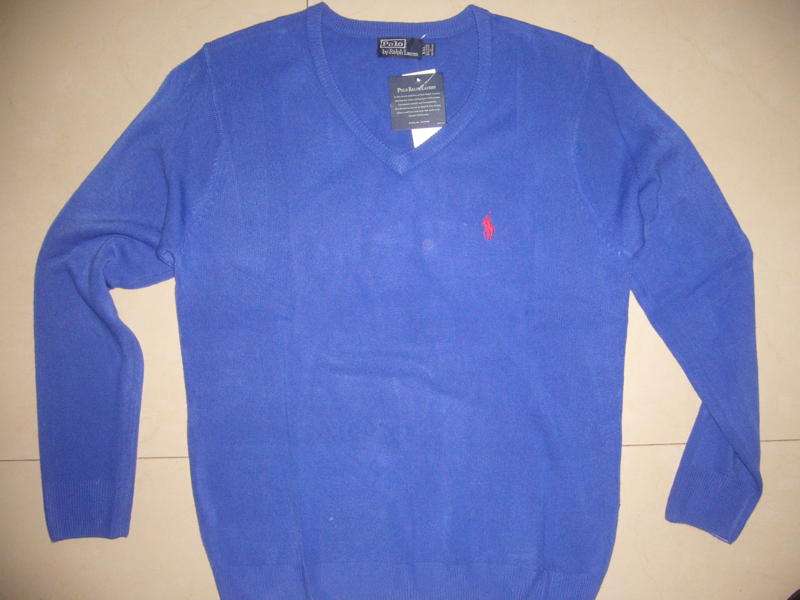 POLO - BLUE - V NECK KNIT - JUST IN - NEW - SIZE X LARGE -