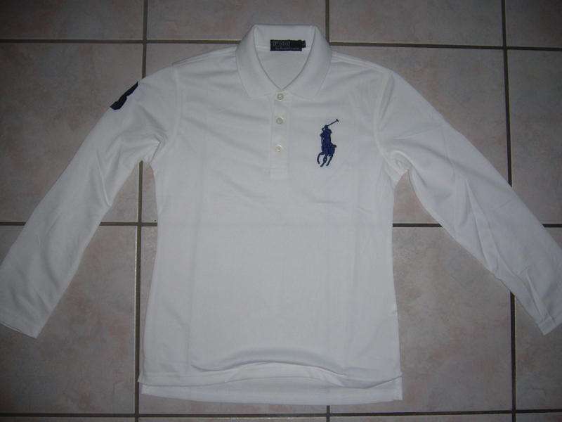 POLO - GOLFER - LONG SLEEVE - WHITE - SIZE LARGE - NEW -