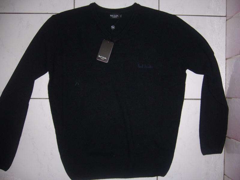 PAUL SMITH - BLACK - V NECK - SIZE XL - NEW - WITH TAGS -