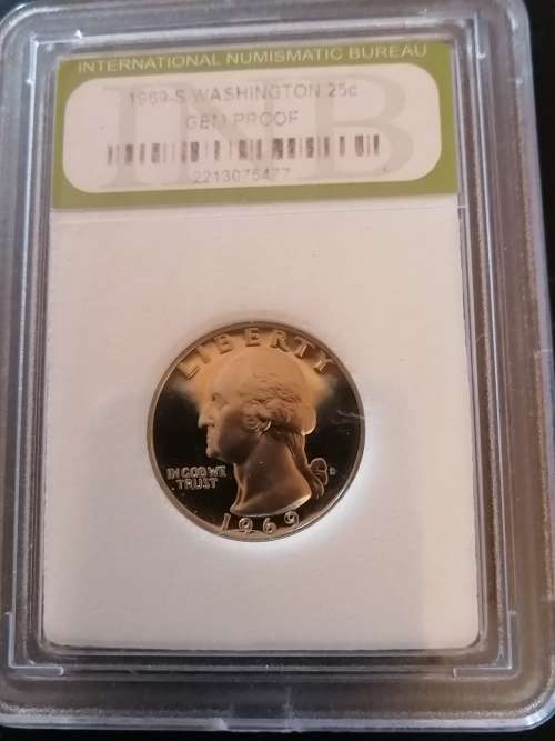 1969 USA S.Washington 25c GEM PROOF