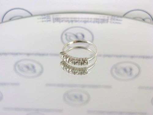 Pretty Classic Vintage 925 Sterling Silver Eternity Ring with Crystals.
